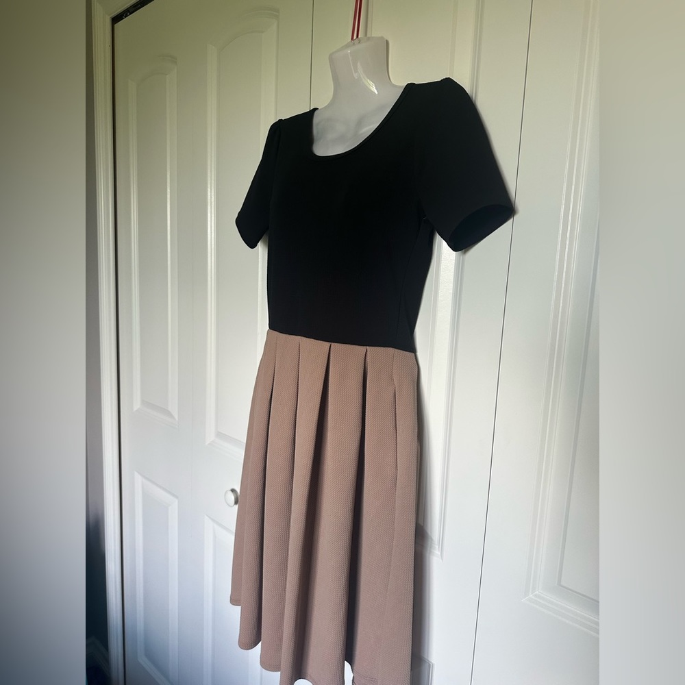 Lula Roe Black and Tan Dress